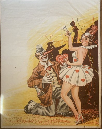 Plakat brand 1938 - j., clown