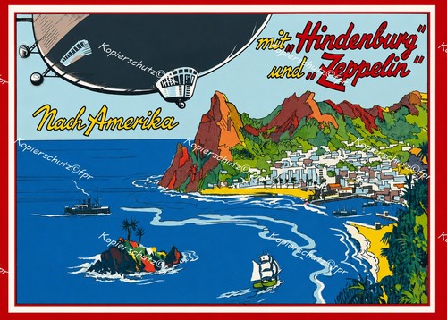 Plakat hindenburg zeppelin - plakat,