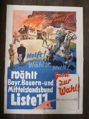 Wahlplakat bayern bauern antik - bauern,