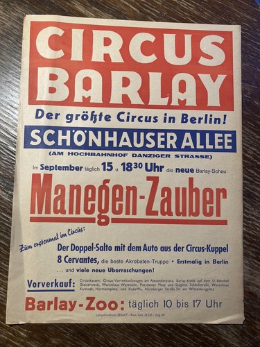 Werbung plakat circus - werbung, barlay
