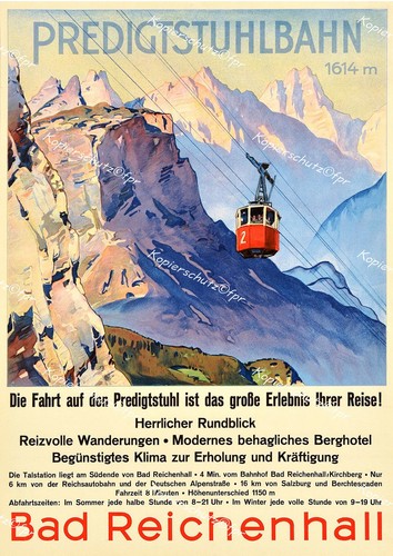 Predigtstuhl plakat seilbahn - predigtstuhl,